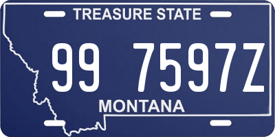 MT license plate 997597Z