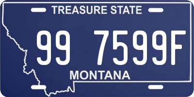 MT license plate 997599F