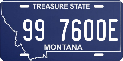 MT license plate 997600E