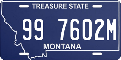 MT license plate 997602M