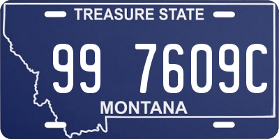 MT license plate 997609C