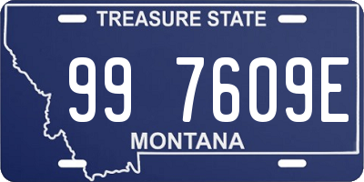 MT license plate 997609E