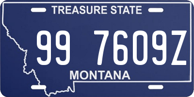 MT license plate 997609Z