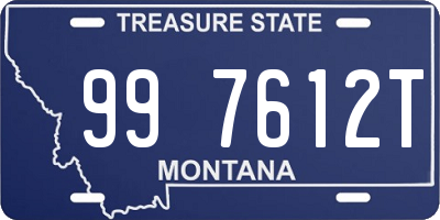 MT license plate 997612T