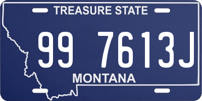 MT license plate 997613J