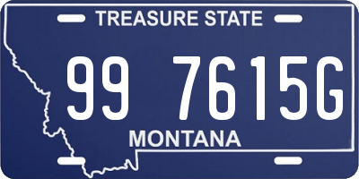 MT license plate 997615G