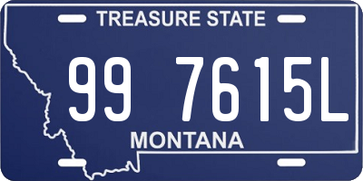 MT license plate 997615L