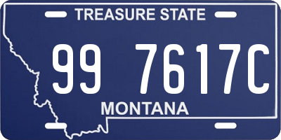 MT license plate 997617C