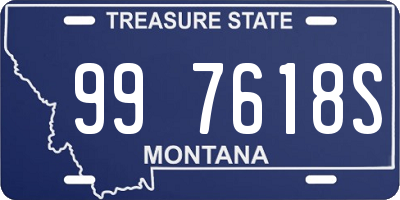 MT license plate 997618S