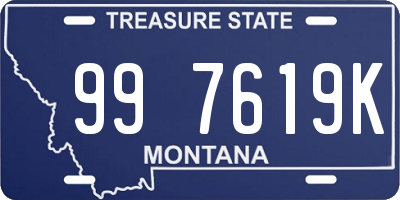 MT license plate 997619K