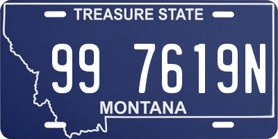 MT license plate 997619N