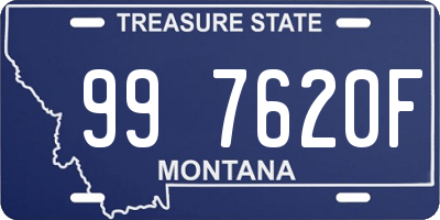 MT license plate 997620F