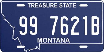 MT license plate 997621B