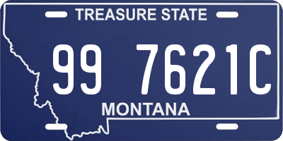 MT license plate 997621C