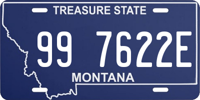 MT license plate 997622E