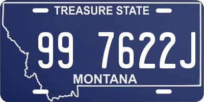 MT license plate 997622J