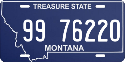 MT license plate 997622O