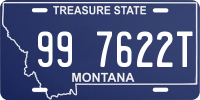 MT license plate 997622T