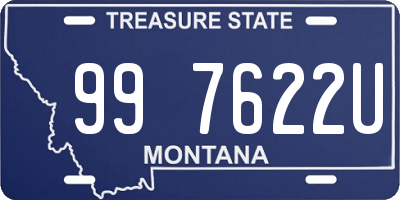 MT license plate 997622U