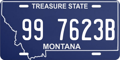 MT license plate 997623B