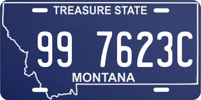 MT license plate 997623C