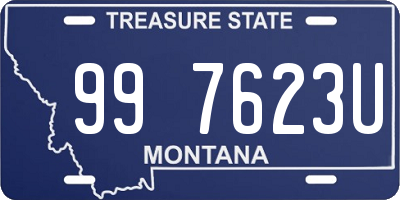 MT license plate 997623U