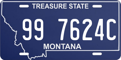 MT license plate 997624C