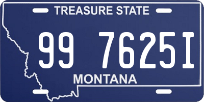 MT license plate 997625I