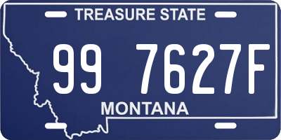 MT license plate 997627F