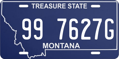 MT license plate 997627G