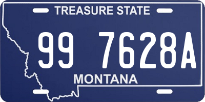 MT license plate 997628A