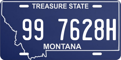 MT license plate 997628H