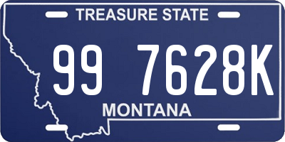 MT license plate 997628K