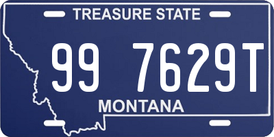 MT license plate 997629T