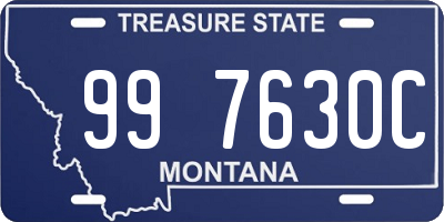 MT license plate 997630C