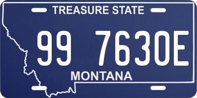 MT license plate 997630E