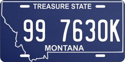 MT license plate 997630K