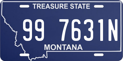 MT license plate 997631N