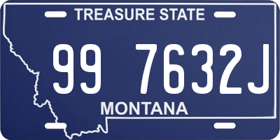 MT license plate 997632J