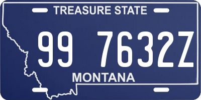 MT license plate 997632Z