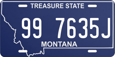 MT license plate 997635J