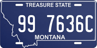 MT license plate 997636C