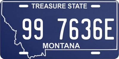 MT license plate 997636E