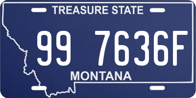 MT license plate 997636F