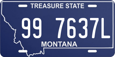 MT license plate 997637L