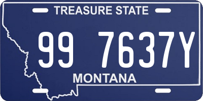 MT license plate 997637Y