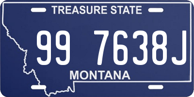 MT license plate 997638J