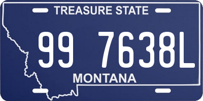 MT license plate 997638L