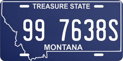 MT license plate 997638S