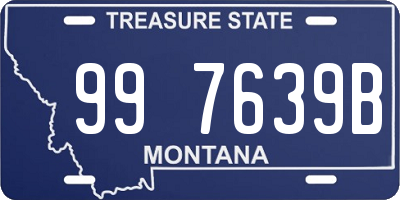 MT license plate 997639B